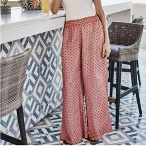 Summersalt The Palazzo Pants Pink Polkadot Sz L